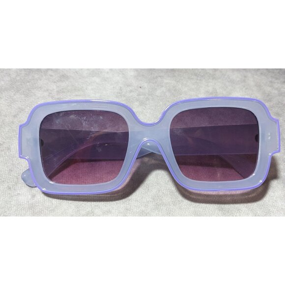Free People Purple Shadow Side Square Sunglasses - Picture 4 of 8
